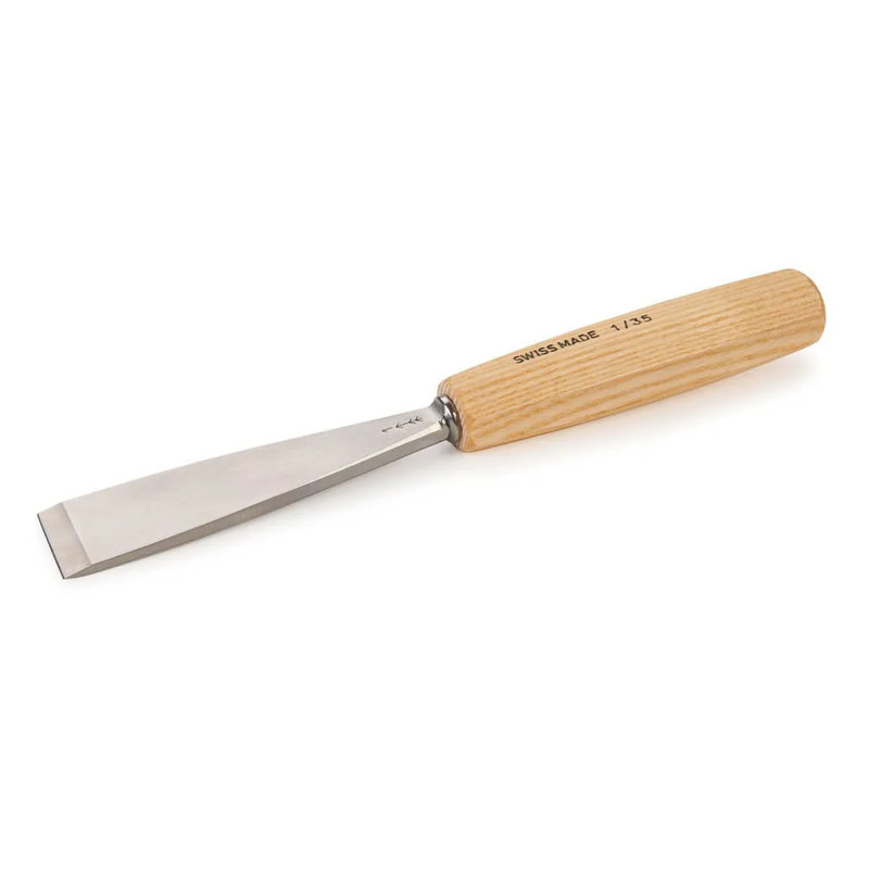Double Bevel Straight Chisel - Types:Full Size - Sweep:Number 1 - Size:35 mm